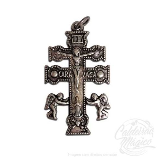 Cruz de Caravaca Prateada 4cm