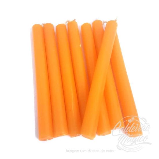 Vela Laranja 15cm - 1KG