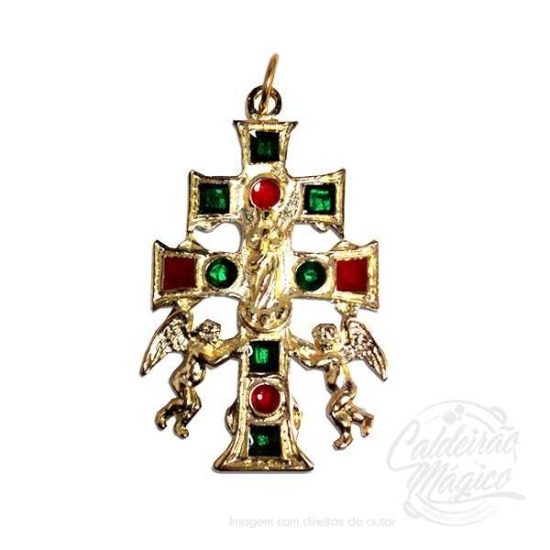 Cruz de Caravaca Dourada 6cm