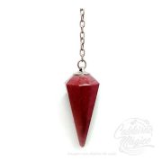 Pêndulo Facetado Jaspe Vermelho