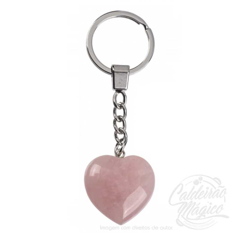 Porta-chaves-quartzo-rosa