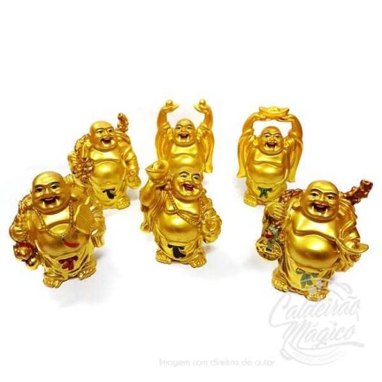 Conjunto 6 Budas 7cm