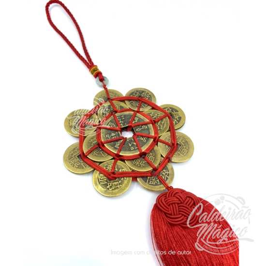 Pendente Feng Shui 34 Moedas