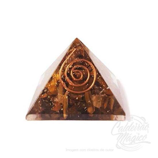 Pirâmide Orgonite Olho Tigre 4cm