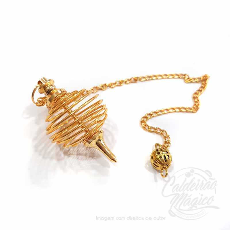 Pêndulo Metal5 Pêndulo Metal Dourado Espiral