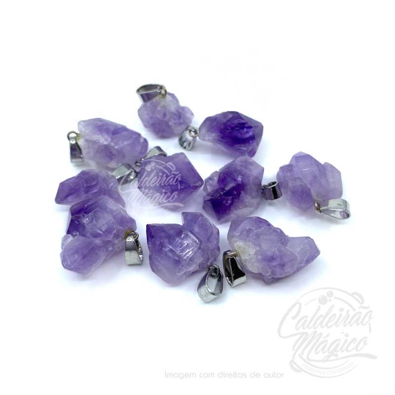 Pendentes Ametista Bruta