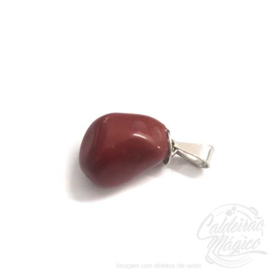 PENDENTE PEDRA JASPE VERMELHO