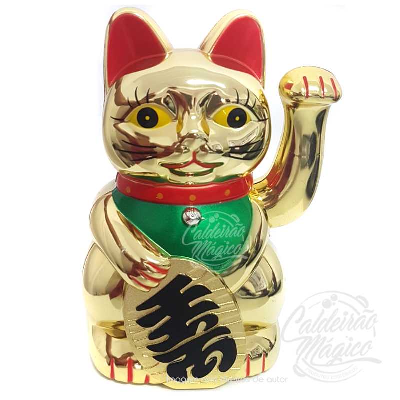 Maneki Neko Dourado