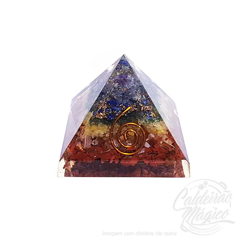 Pirâmide Orgonite 7 Chakras