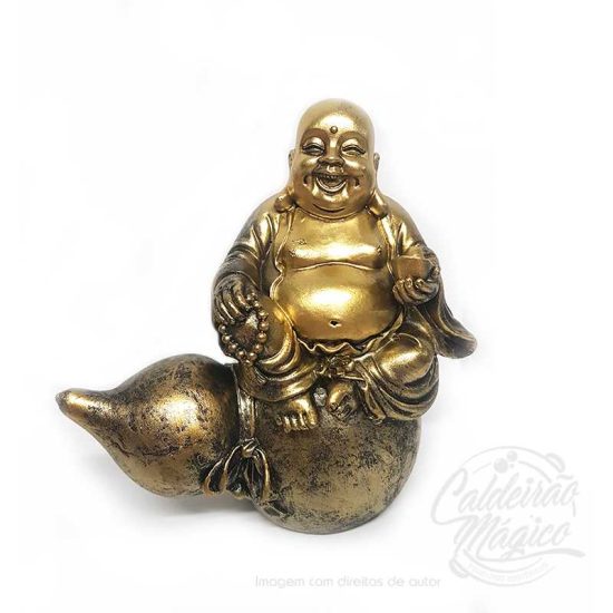 Buda Sentado com Lingote de Ouro