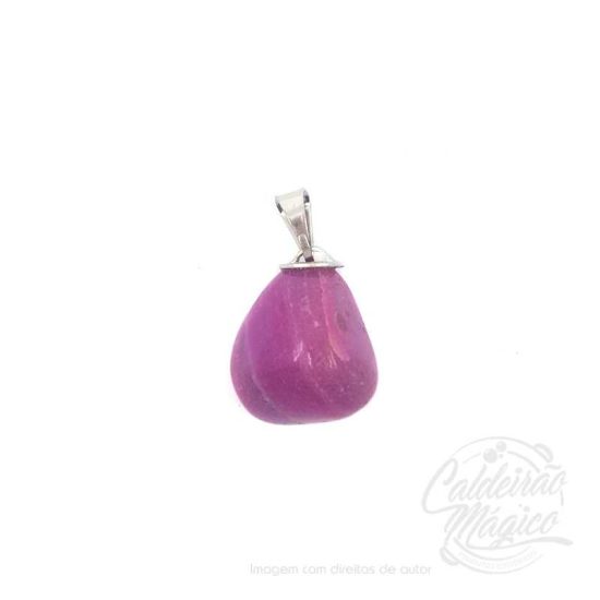 PENDENTE PEDRA ÁGATA ROSA