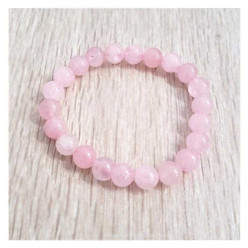 Pulseira pedra quartzo rosa Pulseira Pedra Quartzo Rosa