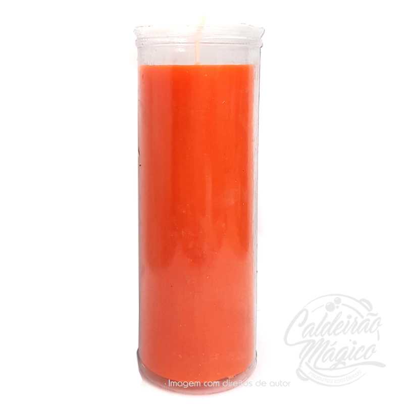 Vela de copo laranja