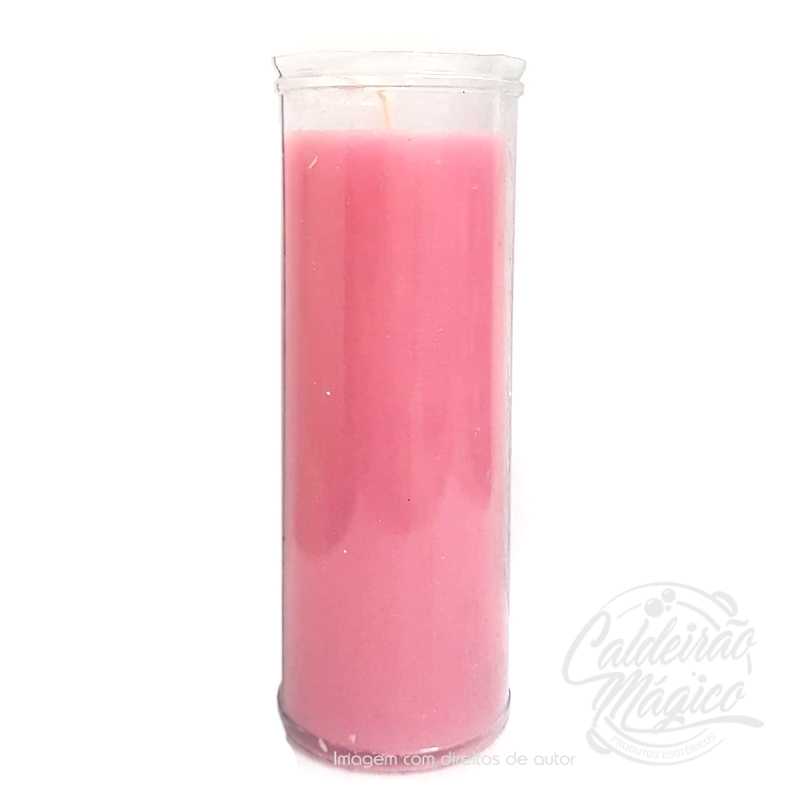 Vela de copo rosa