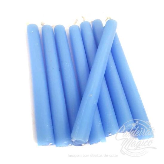 Vela Azul Claro 15cm - 1kg