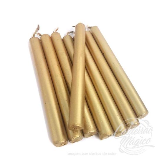 Vela Dourada 15cm - 1KG