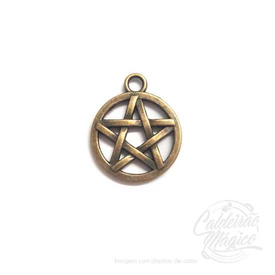 Pentagrama Dourado Escuro 15mm