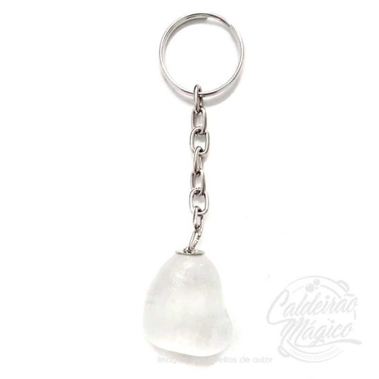 Porta-chaves Pedra Cristal Quartzo