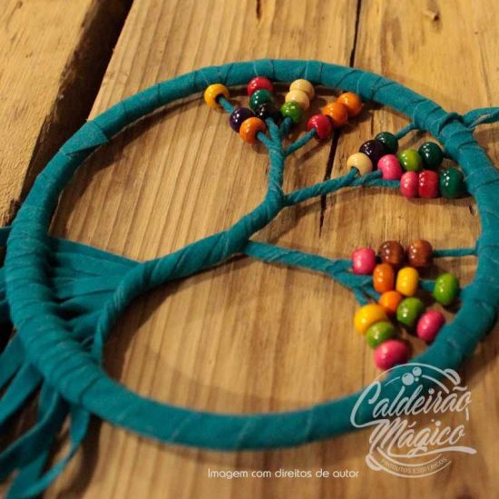 Caça Sonhos Azul com Missangas