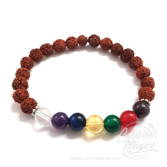 Pulseira Rudraksha Chakras