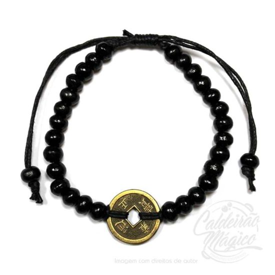 Pulseira Feng Shui Boa Sorte Preta