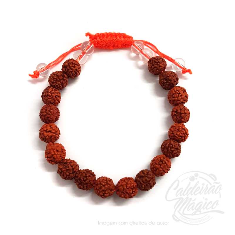 Pulseira Rudraksha Laranja