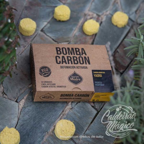 BOMBA DE CARVÃO AROMÁTICO YAGRA SAGRADA MADRE