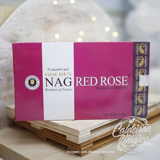 Incenso Vijayshree Golden Nag Rosa Vermelha