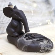 QUEIMADOR DE CONES DE INCENSO EM REFLUXO ELEFANTE