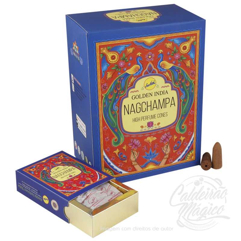 Cones de Refluxo Golden India Nag Champa