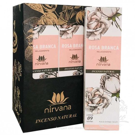 Incenso Nirvana Rosa Branca