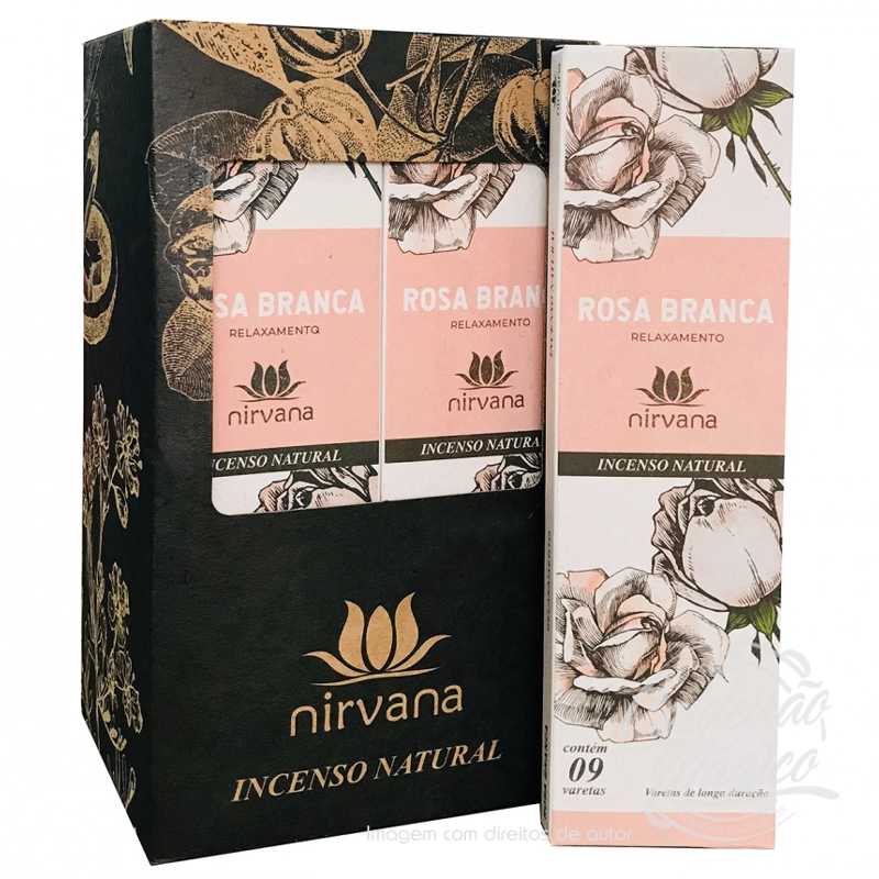 Incenso Nirvana Rosa Branca Incenso Nirvana Rosa Branca