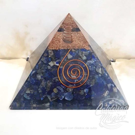 Pirâmide Orgonite Lápis Lázuli