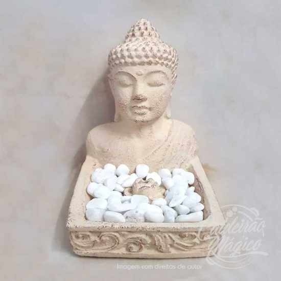 Queimador Incenso Buda Creme