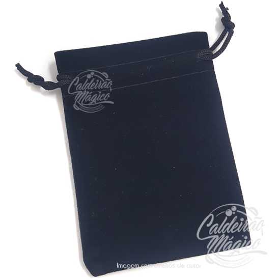 Bolsa Veludo Preta 12cm
