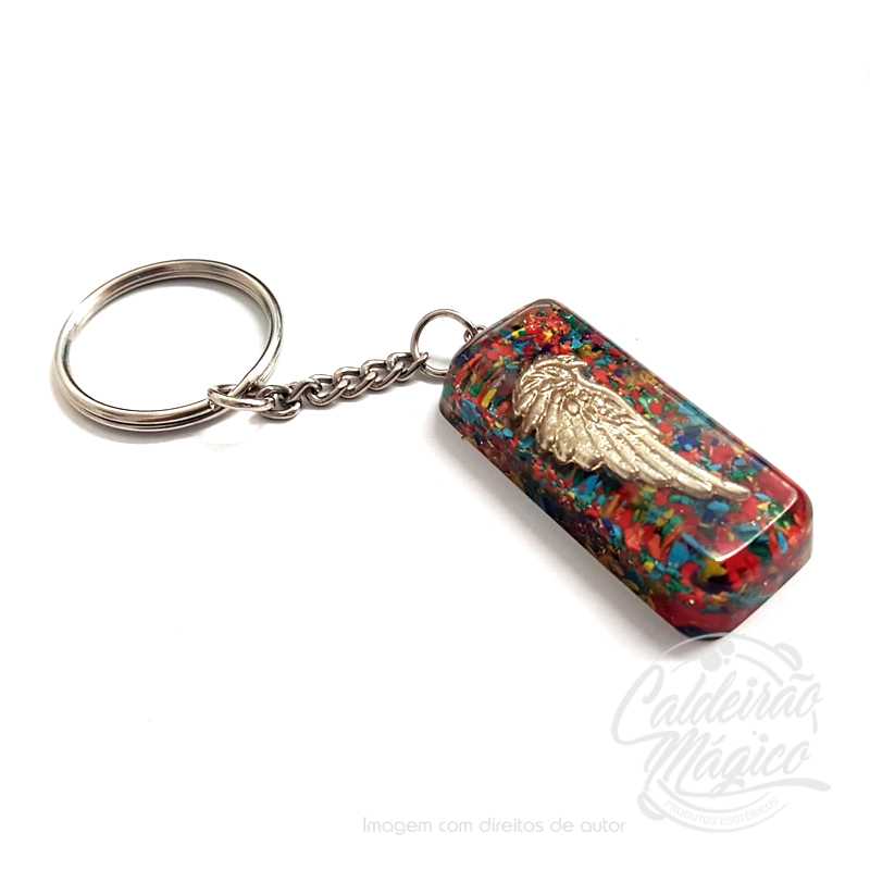 Chaveiro Orgonite Asa Anjo