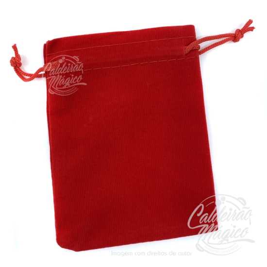 Bolsa Veludo Vermelha 12cm