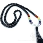 Japamala de Pedra Obsidiana Chakras - Image 2