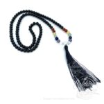 Japamala de Pedra Obsidiana Chakras