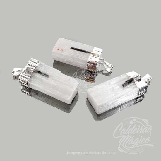 Pendente Selenite com Turmalina