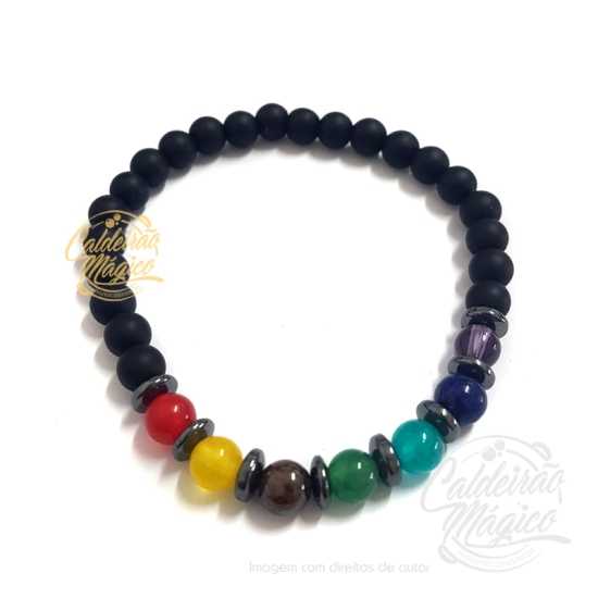 Pulseira Negra 7 Cores