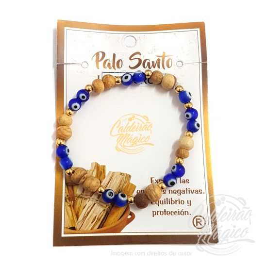 Pulseira Pau Santo e Olho Turco