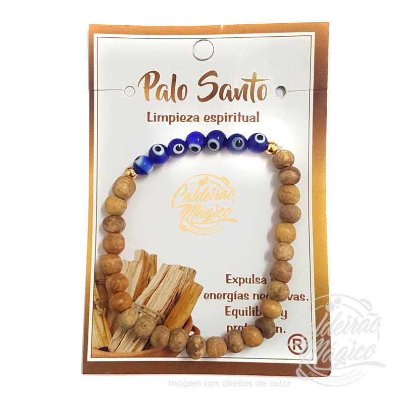 Pulseira Pau Santo e Olho Turco Pulseira Pau Santo e Olho Turco