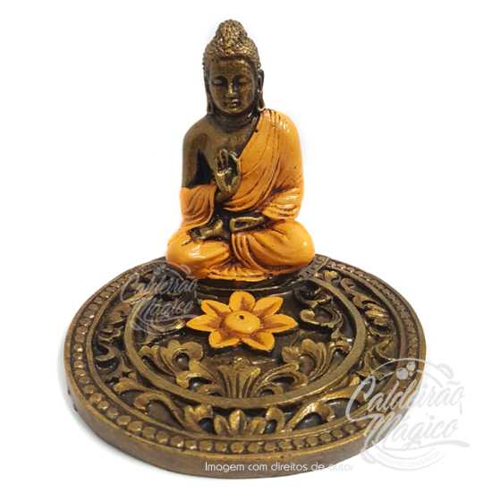 Incensário Buda Amarelo