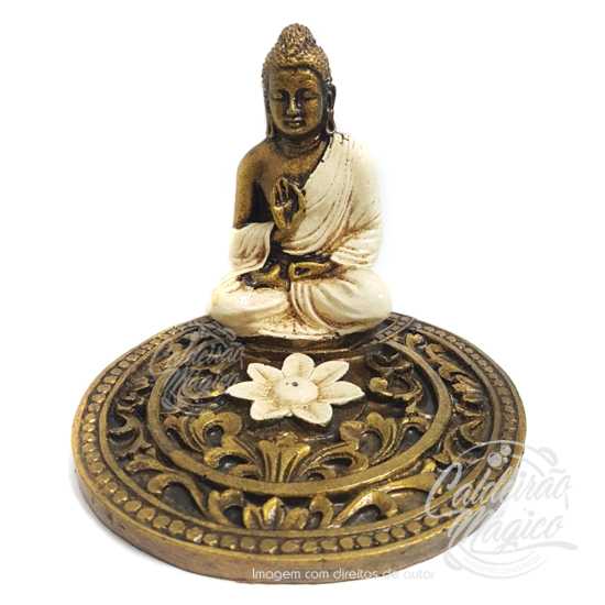 Incensário Buda Creme