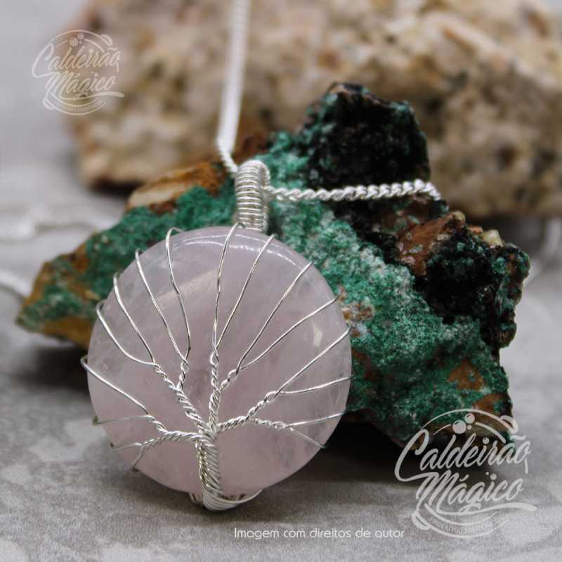 Colar Árvore da Vida Quartzo Rosa1