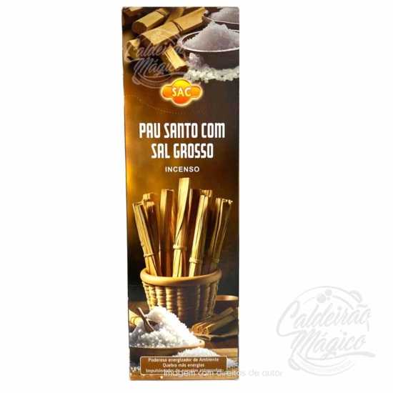 Incenso SAC Pau Santo com Sal Grosso