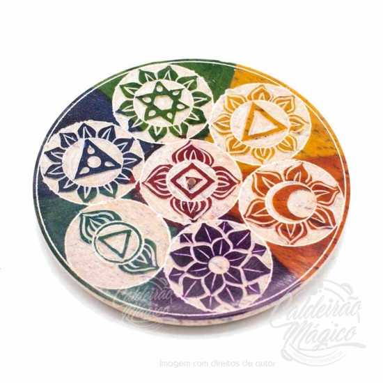 Incensário Pedra-Sabão 7 Chakras