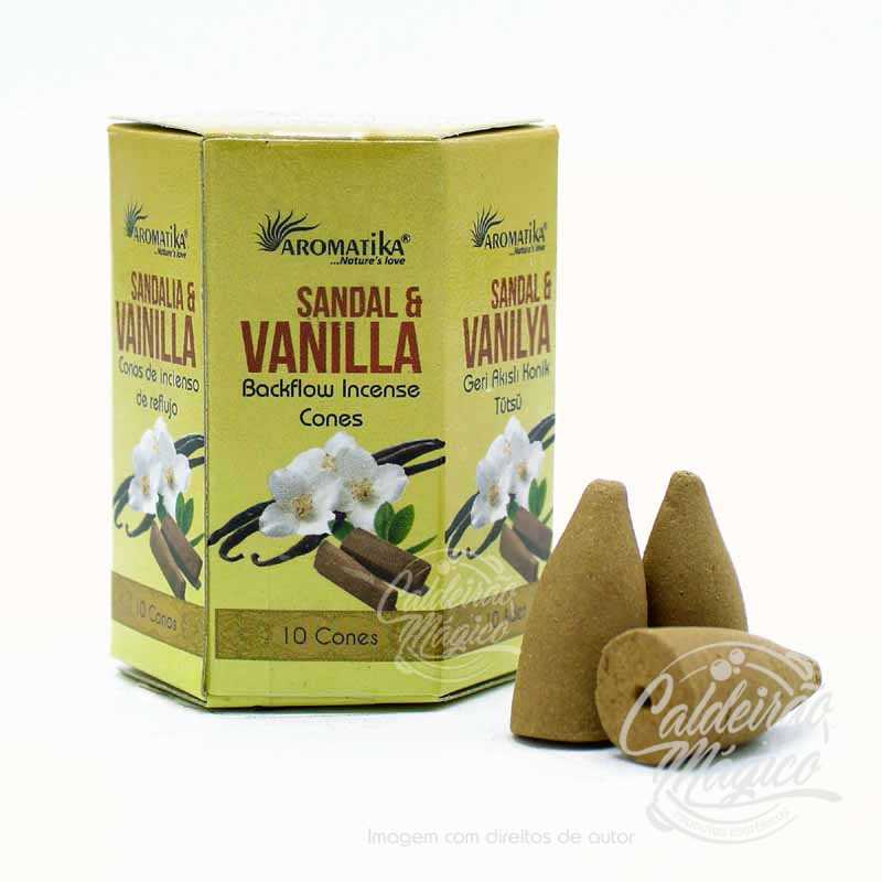 Cones de Refluxo Sândalo e Baunilha Aromatika Cones de Refluxo Sândalo e Baunilha Aromatika