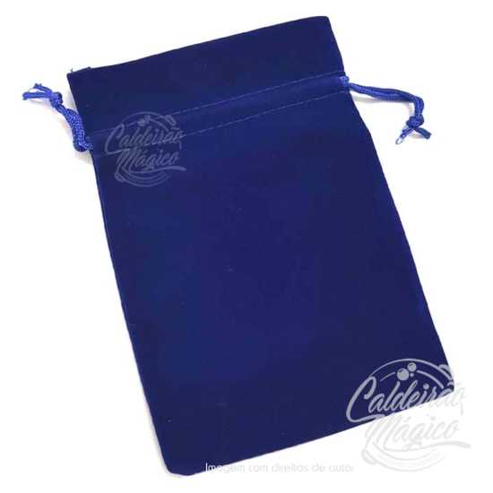 Bolsa Veludo Azul Escuro 18cm
